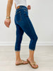 Judy Blue HEATWAVE High Waist Denim Capri with Single Cuff