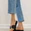 Pierre Dumas Pick Woven Gold Accent Slide Sandals in Black