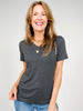 The Lucy Short Sleeve V-Neck Tee – Ultra Soft Viscose Blend