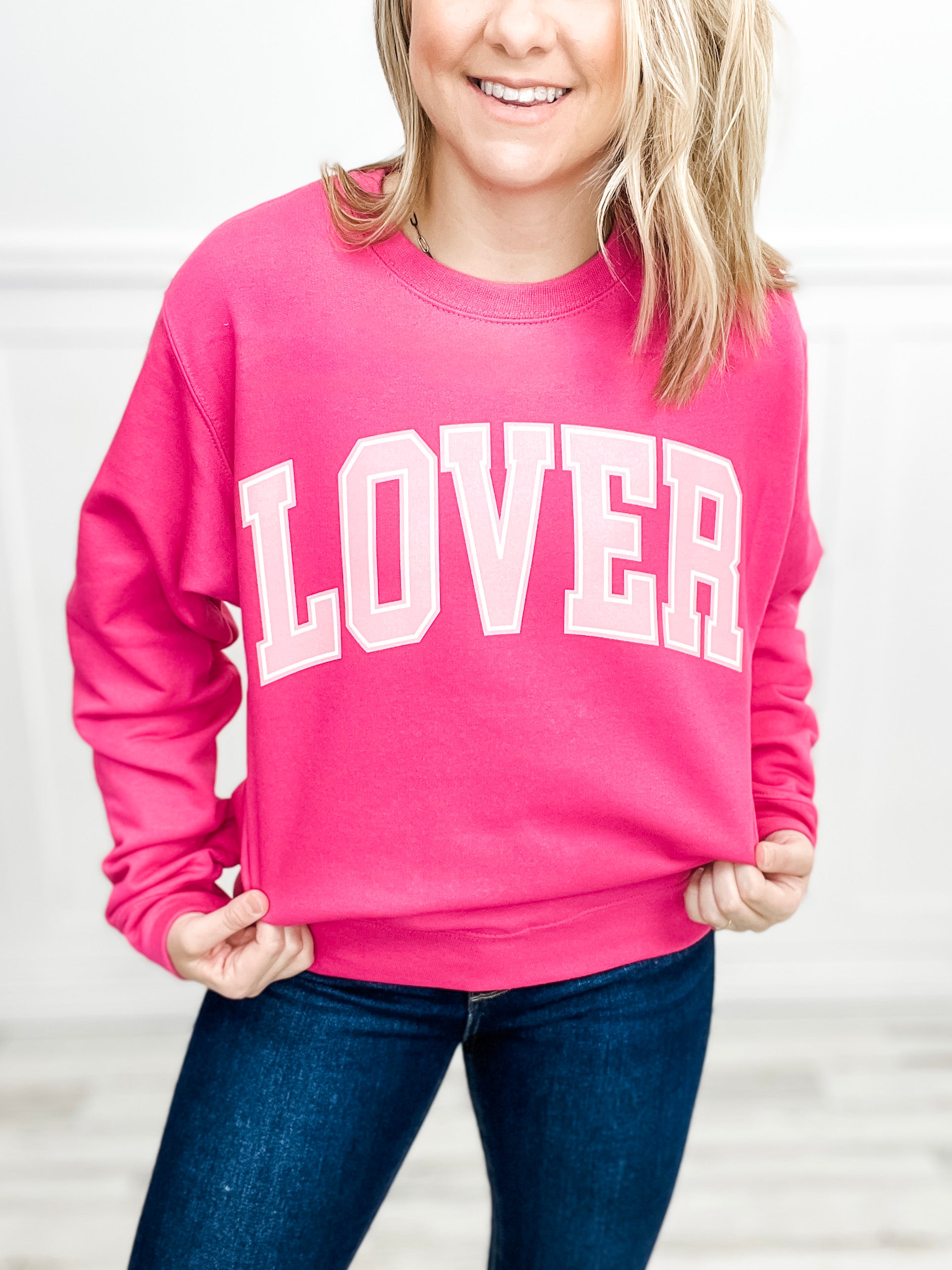 Lover Pink Sweatshirt Top