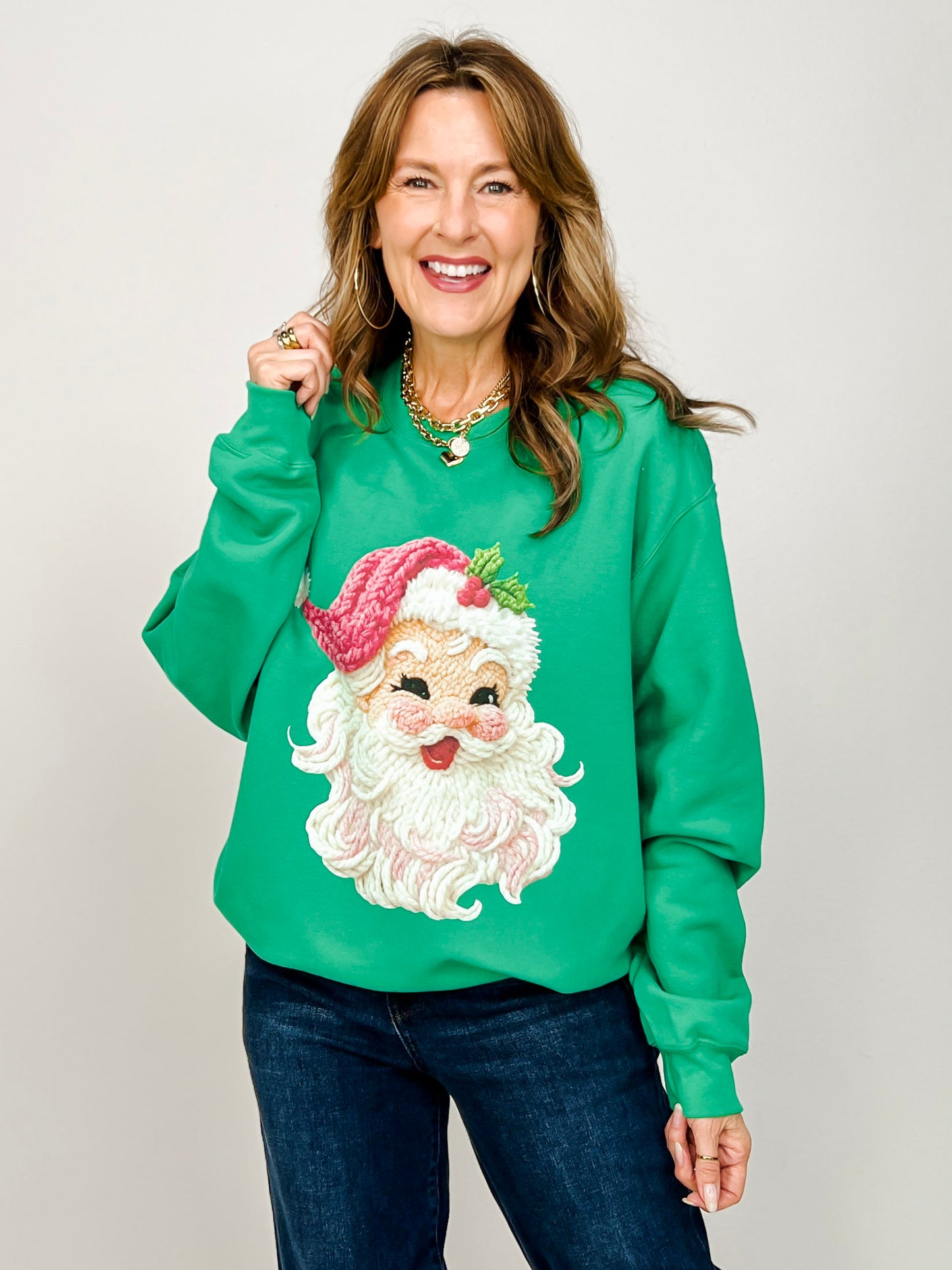 Jolly Yarn Santa Sweatshirt