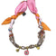 Evil Eye Charm Knotted Scarf Necklace