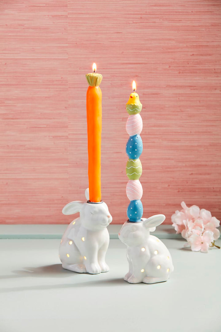 MudPie Led Bunny Taper Holder