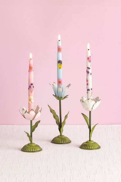 MudPie Flower Candlestick