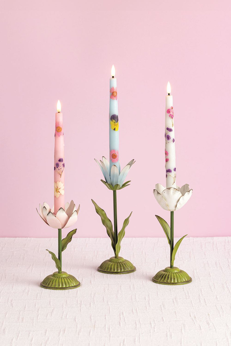 MudPie Flower Candlestick
