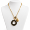 Midnight Circle and lock necklace
