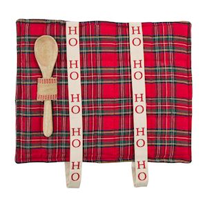 Mud Pie Tartan Casserole Holder Set