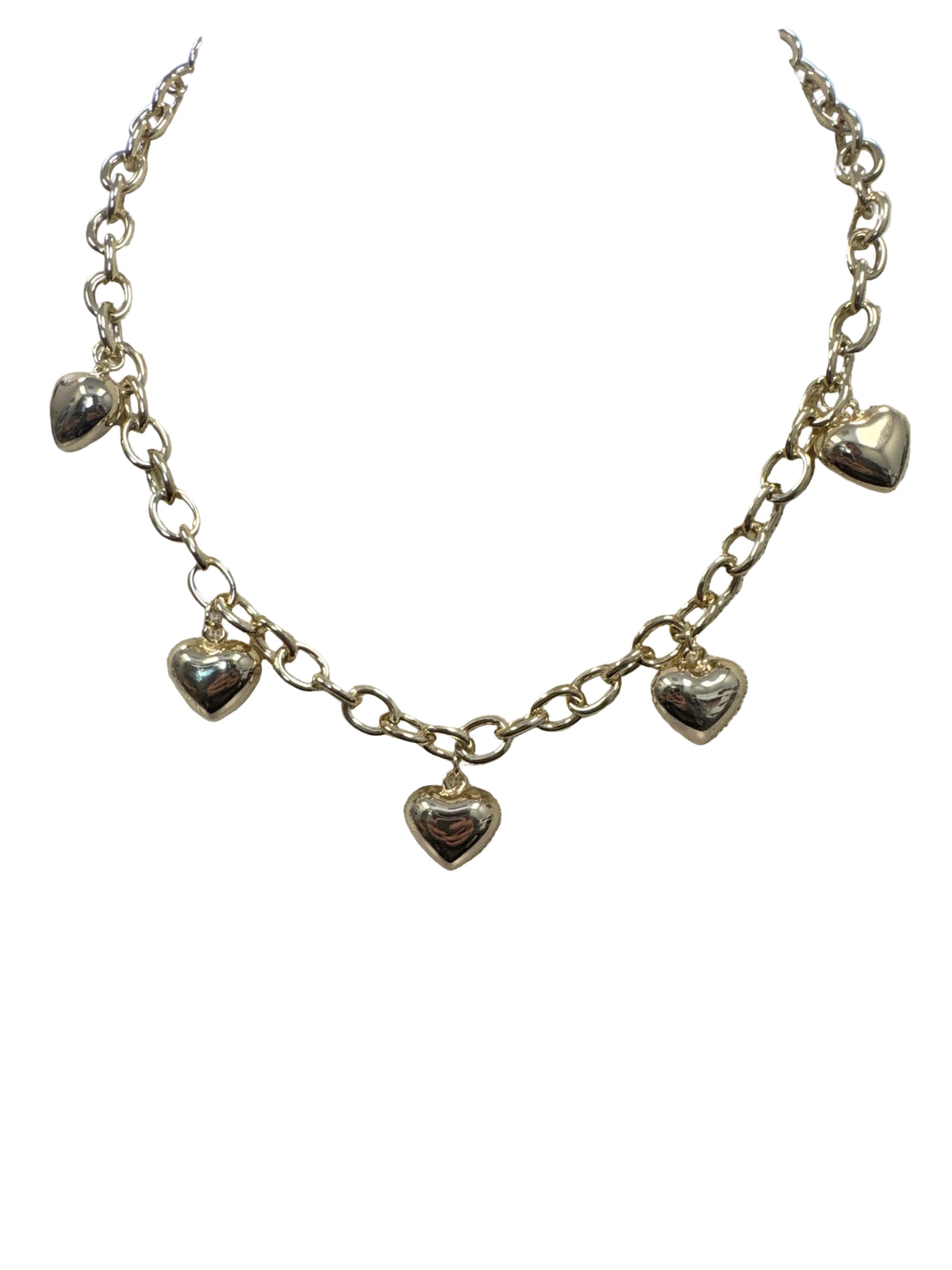 Puffy Heart Charm Necklace