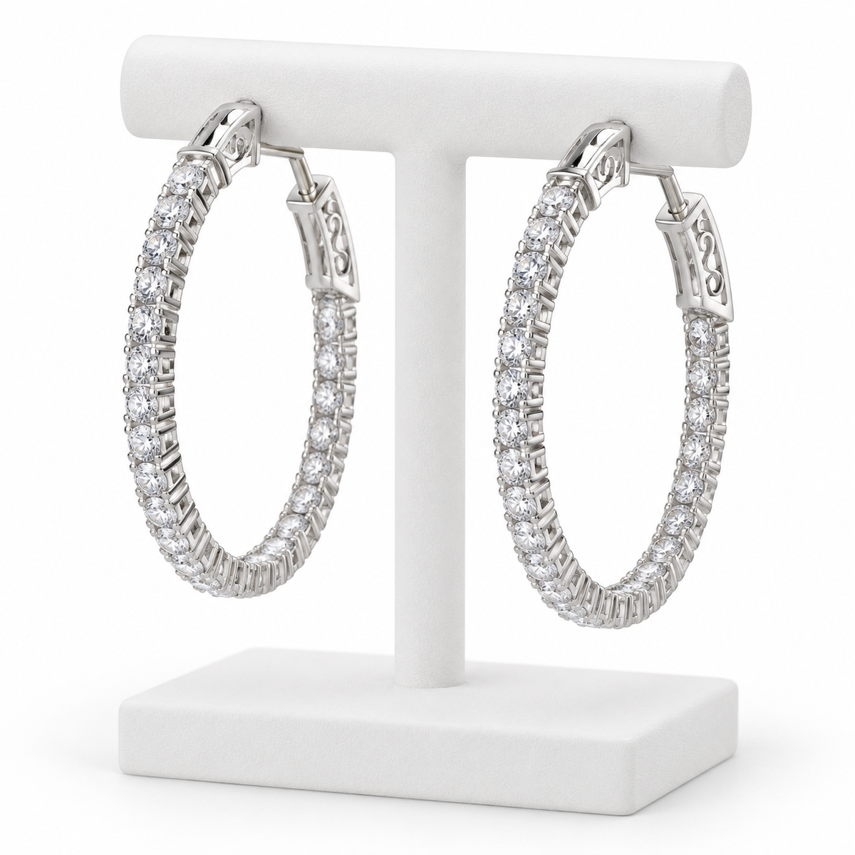 28x26mm Gold/Silver OVAL Inside Out Earring