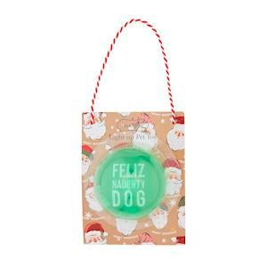 Christmas Light Up Ball Dog Toy