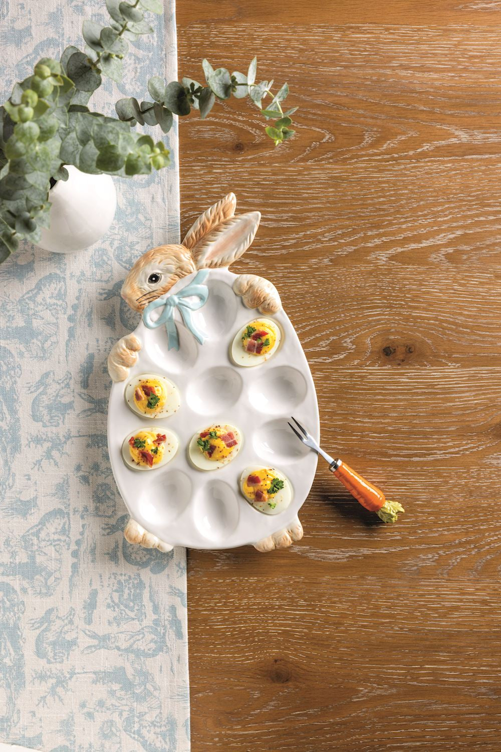 MudPie Bunny Deviled Egg Platter Set