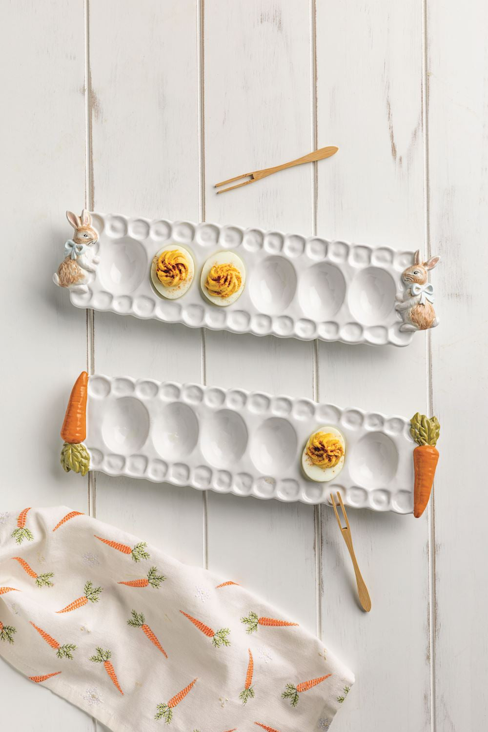 MudPie Easter Deviled Egg Tray Set