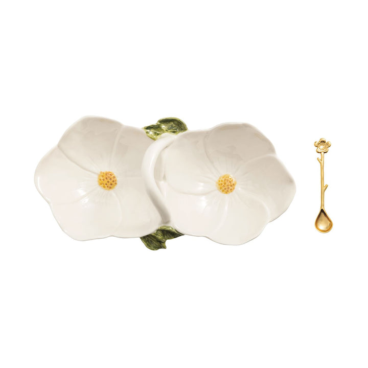 MudPie Flower Double Tidbit Set