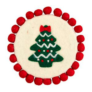 MUD PIE CHRISTMAS FELT WOOL TRIVET