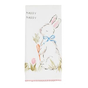 Mud Pie Bunny Tea Towel