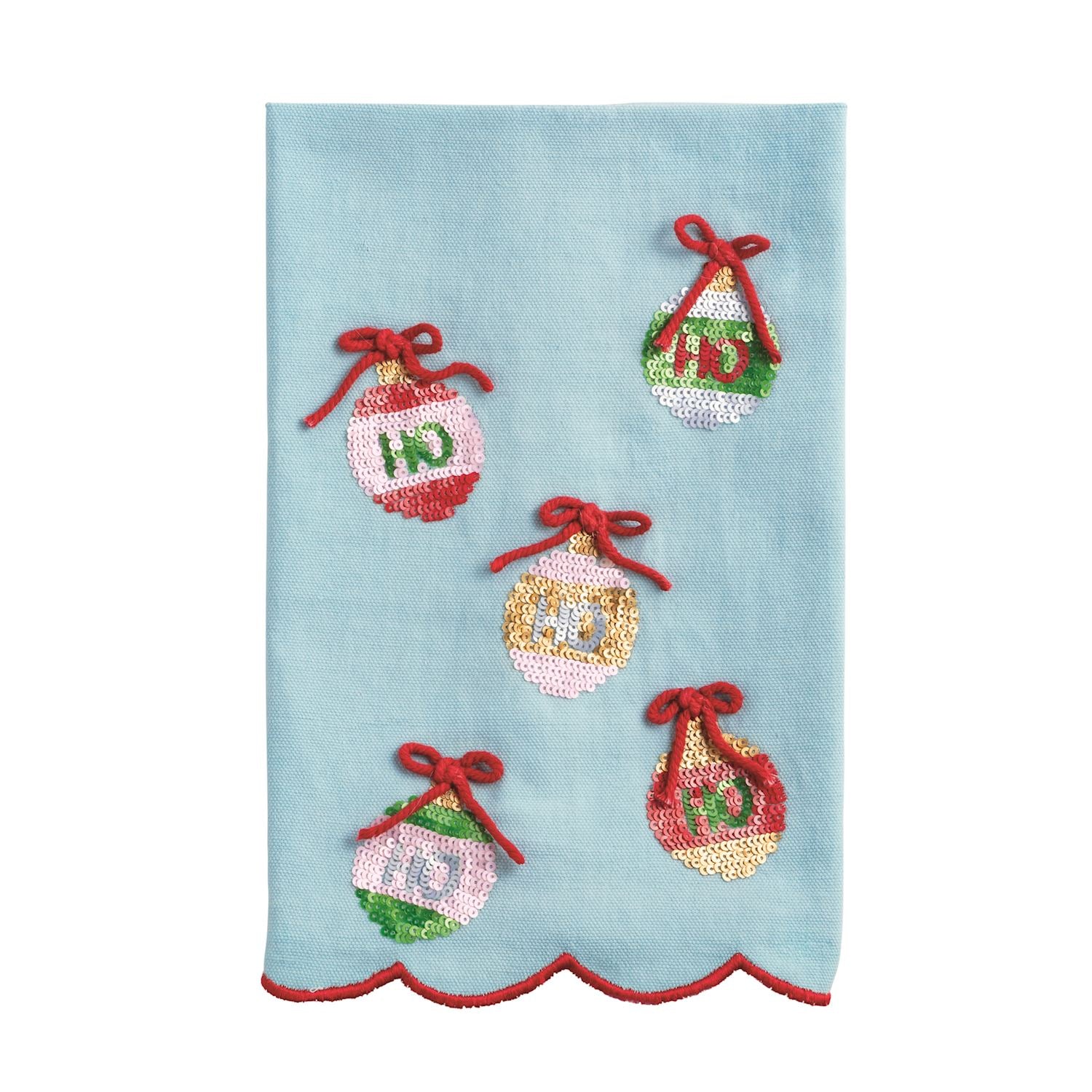 Mud Pie Christmas Sequin Hand Towel