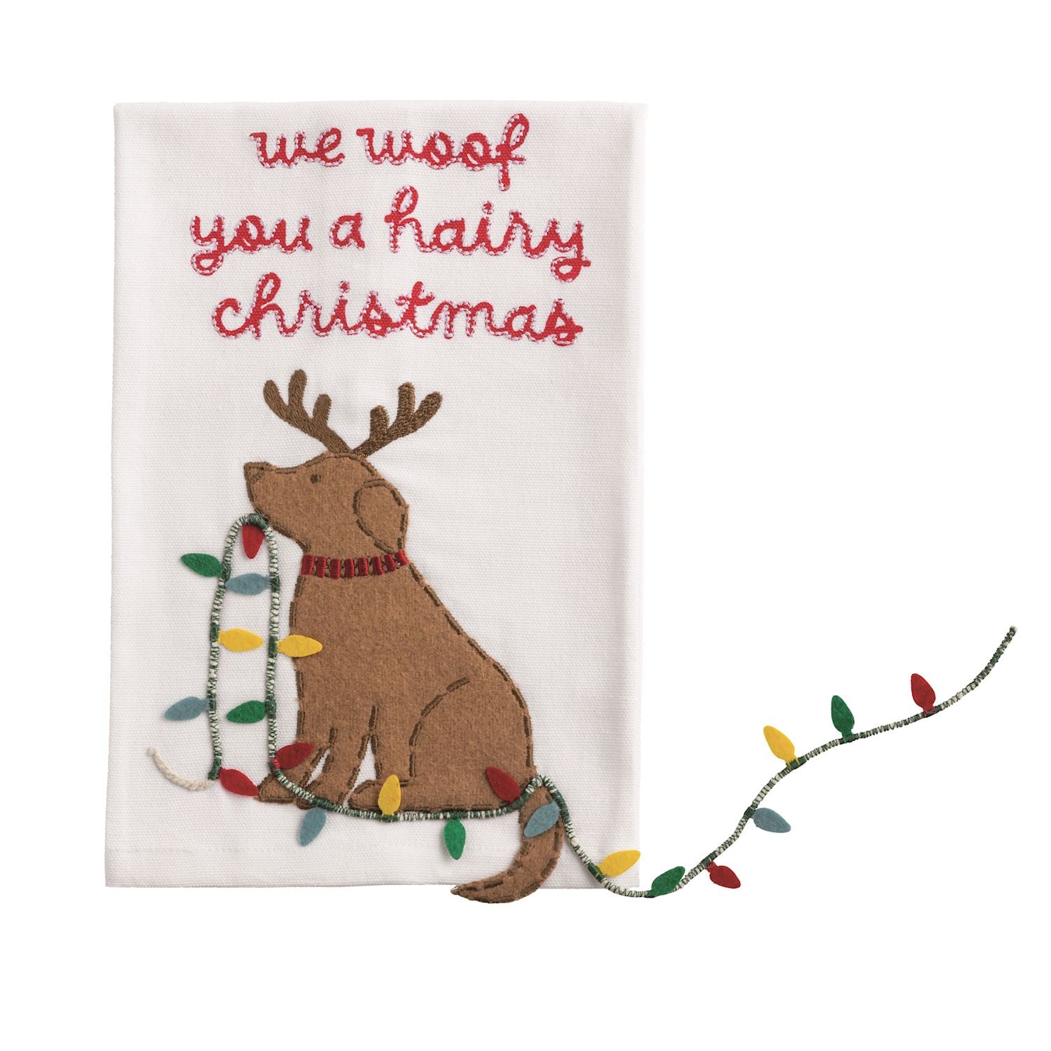 Mud Pie Christmas Pet Dangle Towel