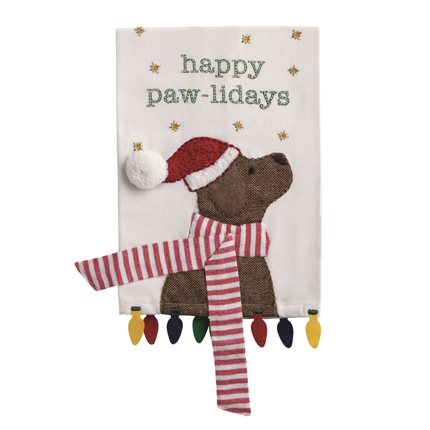 Mud Pie Christmas Pet Dangle Towel