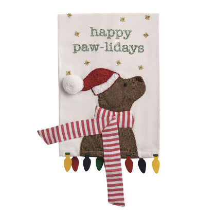 Mud Pie Christmas Pet Dangle Towel