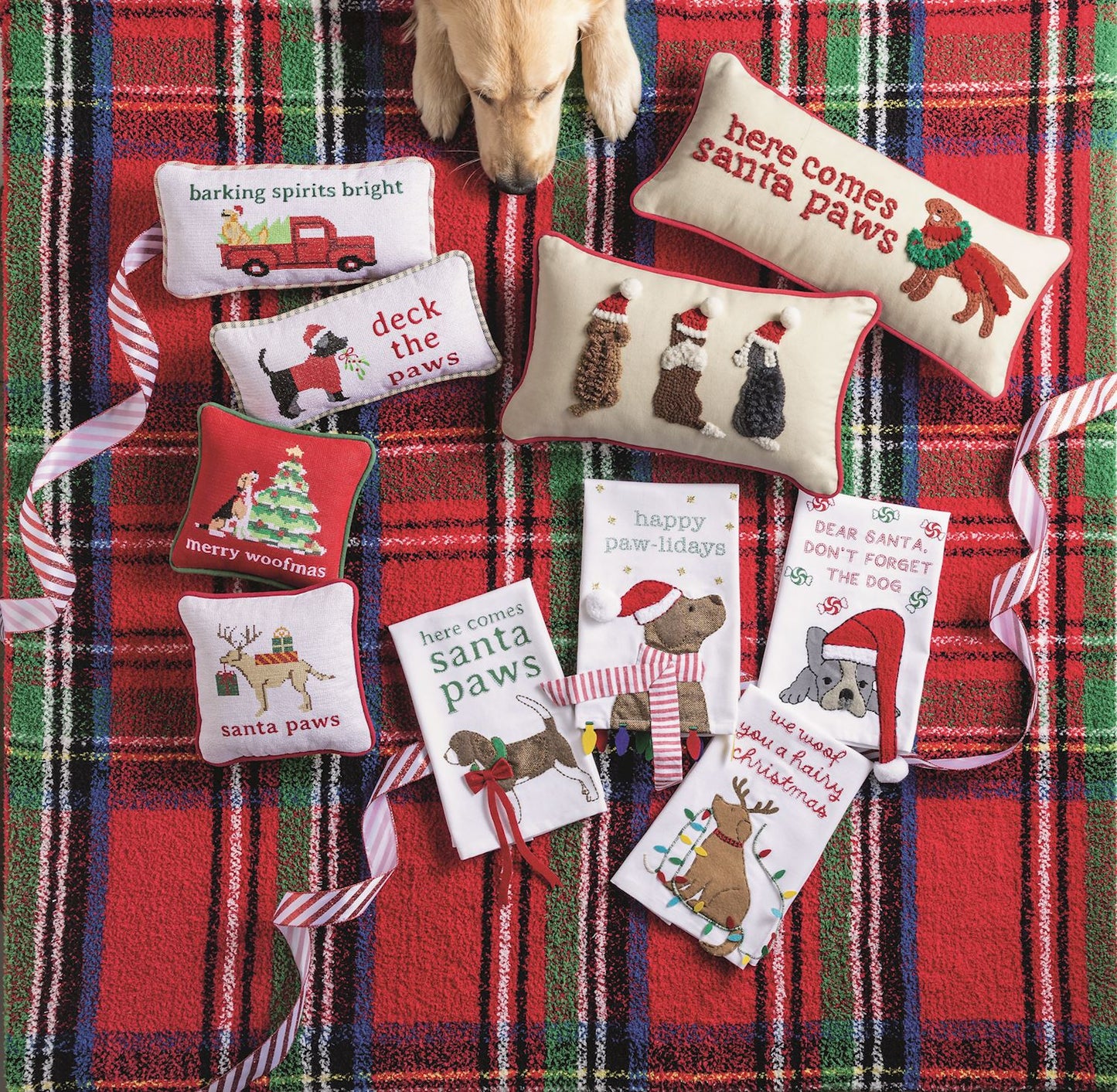 Mud Pie Christmas Pet Dangle Towel