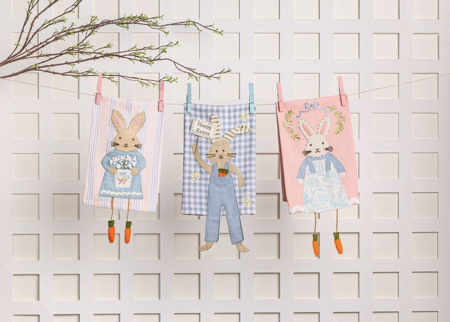 MudPie Bunny Dangle Leg Towel