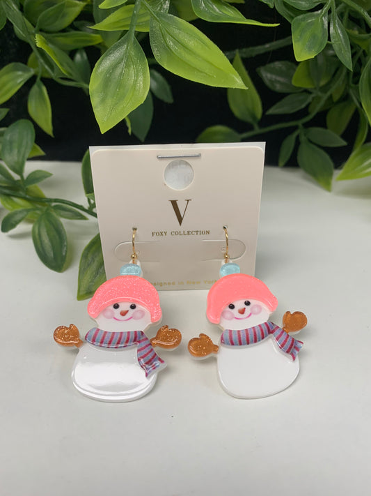 Snowman Dangle Earrings