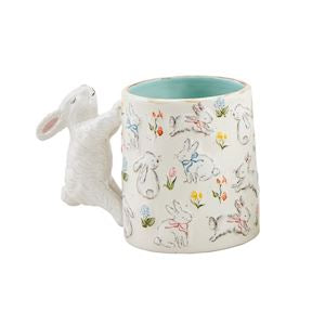 Mud Pie All Over Bunny Easter Mug