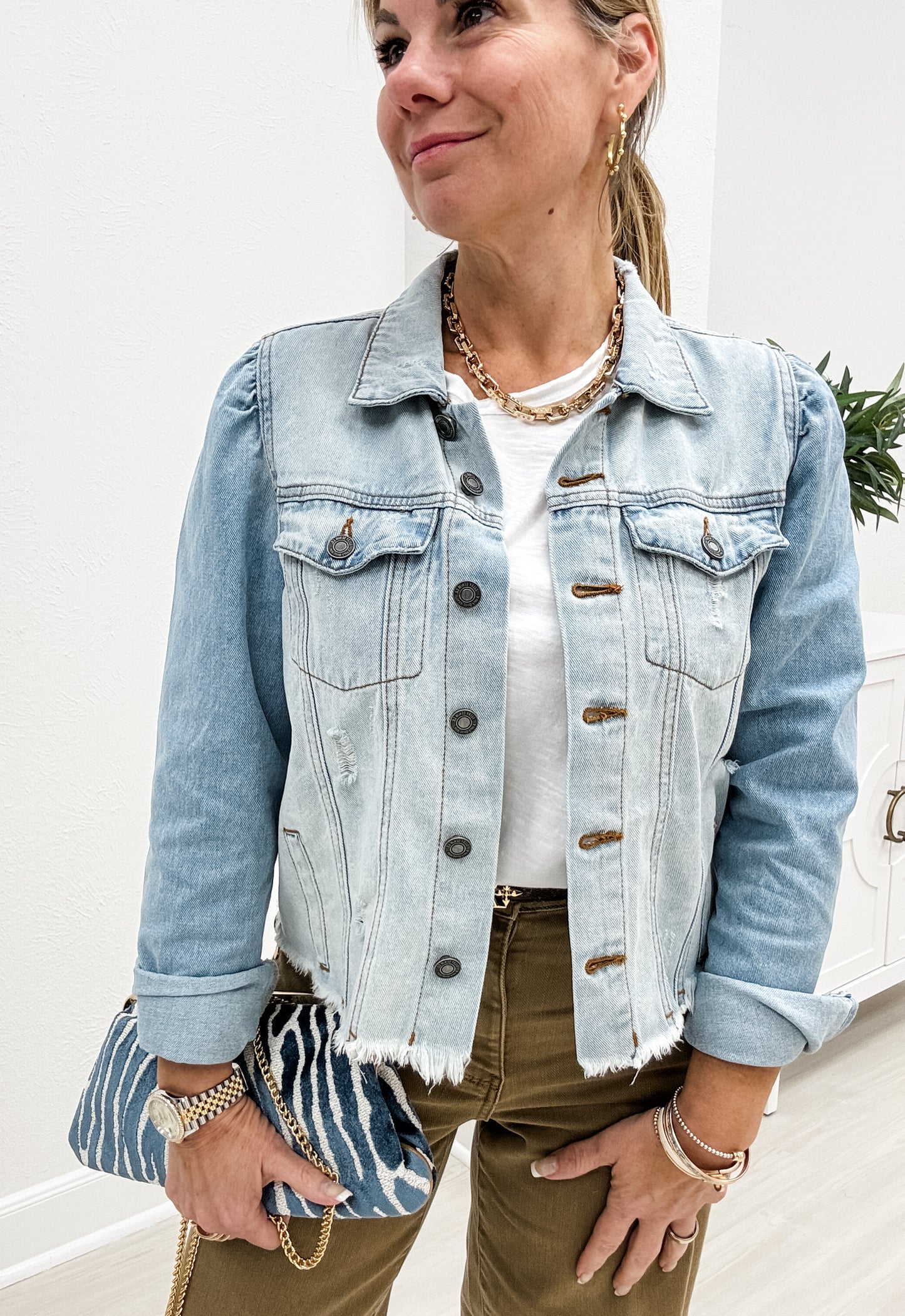 Tiffany's Princess Sleeve 90's Jean Jacket