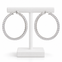 60MM Round Sterling Silver Inside Out Earrings