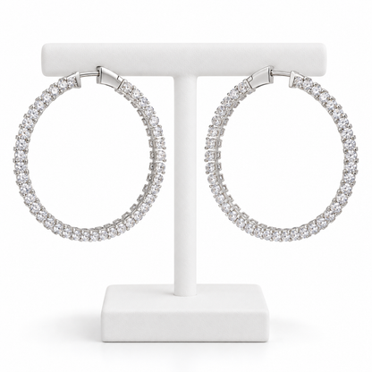 45MM Gold/Silver Round Inside Out Earring