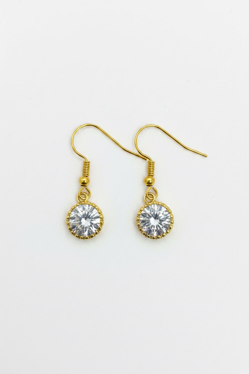 Crystal Diamond Plated Earrings