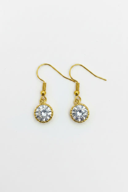 Crystal Diamond Plated Earrings