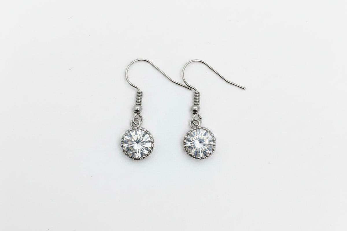 Crystal Diamond Plated Earrings