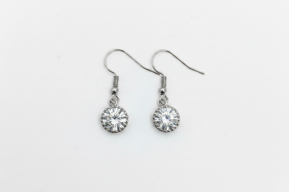 Crystal Diamond Plated Earrings