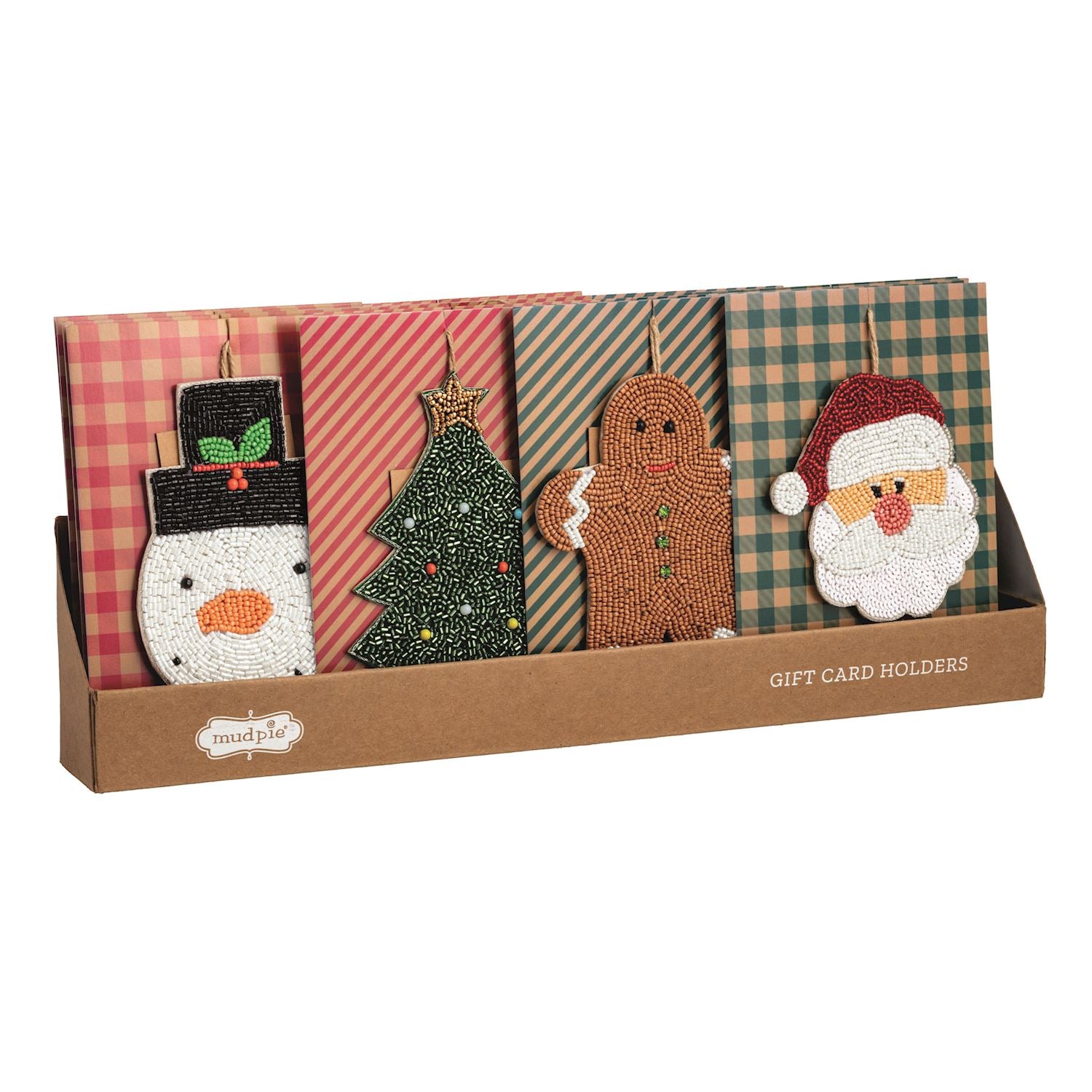 MUD PIE BEADED GIFT CARD ORNAMENTS
