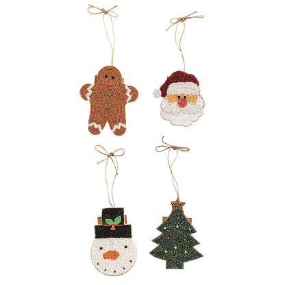 MUD PIE BEADED GIFT CARD ORNAMENTS
