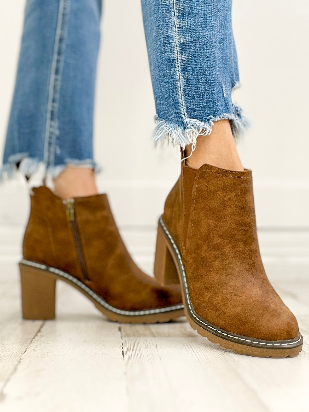 Corkys BITE ME Booties in Dark Cognac