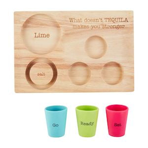 Mud Pie Tequila Shot Board Set