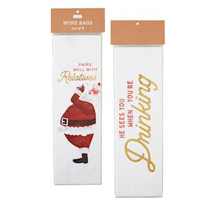 CHRISTMAS PAPER WINE BAG