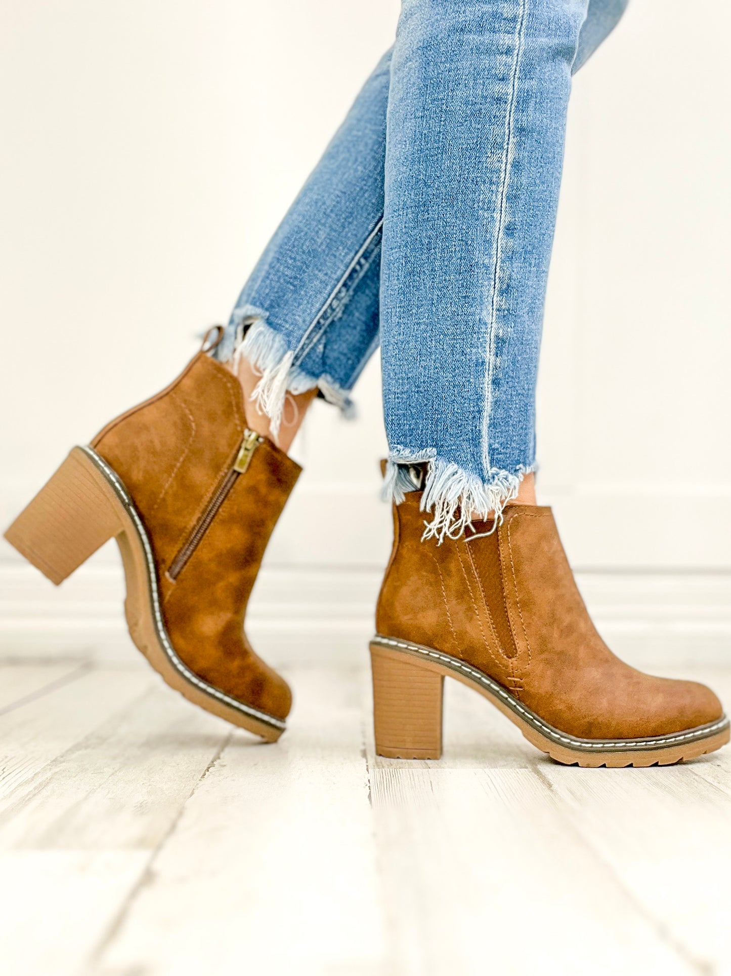 Corkys BITE ME Booties in Dark Cognac