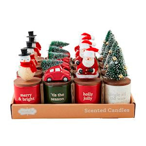 Christmas Bottle Brush Topper Candles