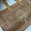 Tan, Poly Straw Shoulder Tote