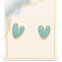 Shiny Turquoise Heart Earrings