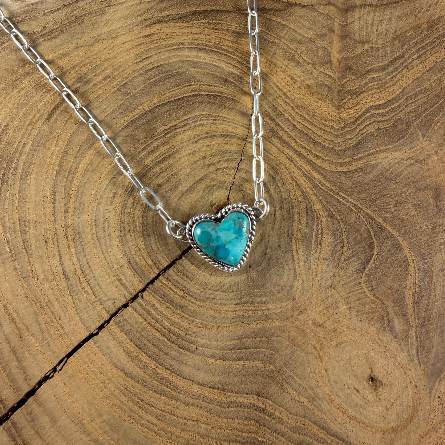 Single Heart Paperclip Necklace