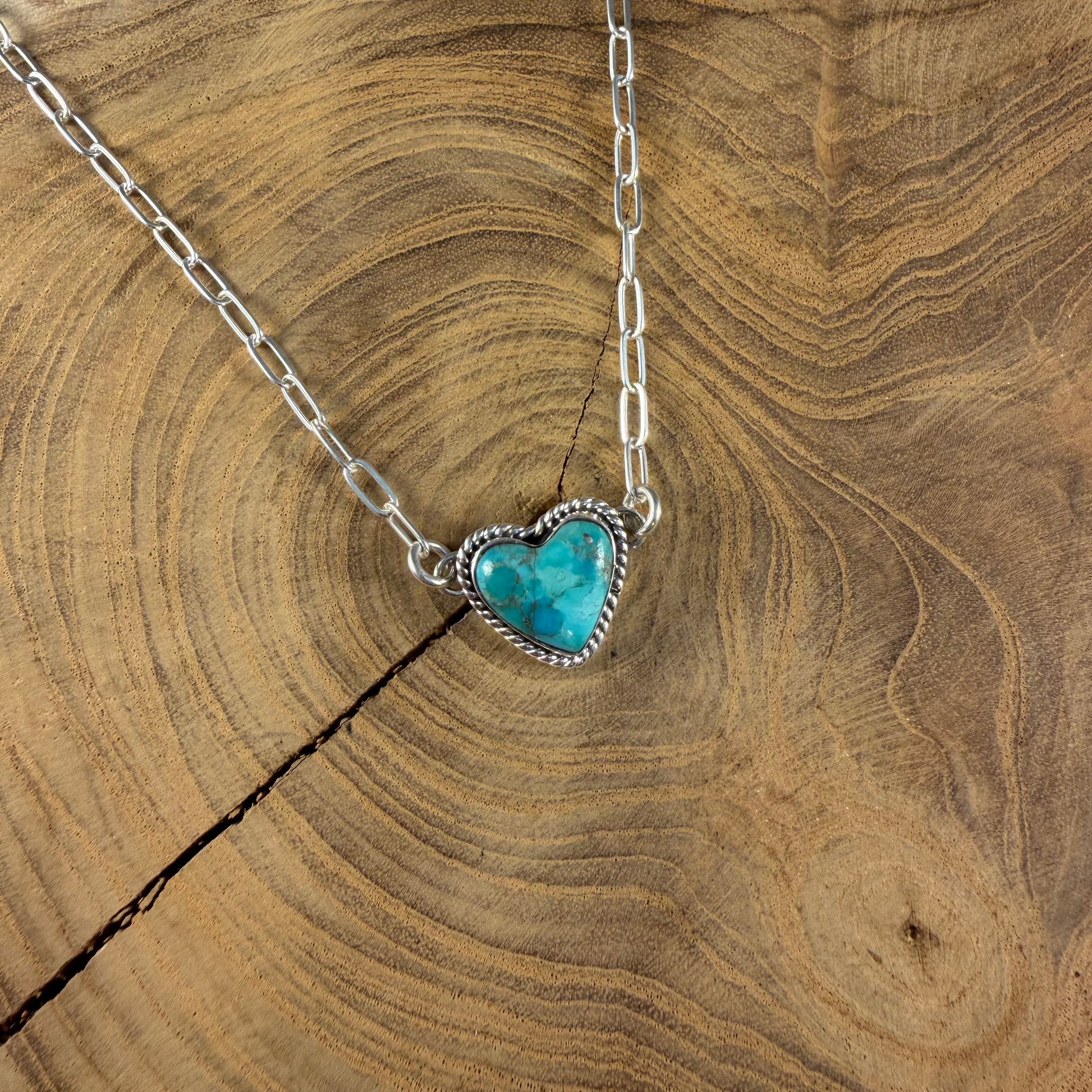 Single Heart Paperclip Necklace
