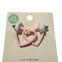 Pink Enamel Heart Hoop Earring