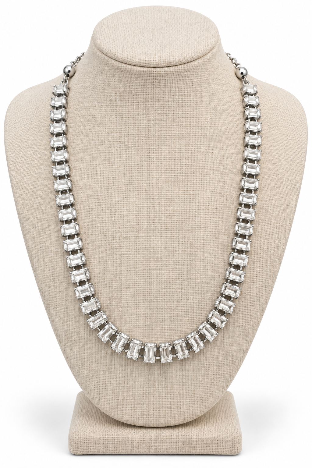 Baguette Clear Crystal Necklace