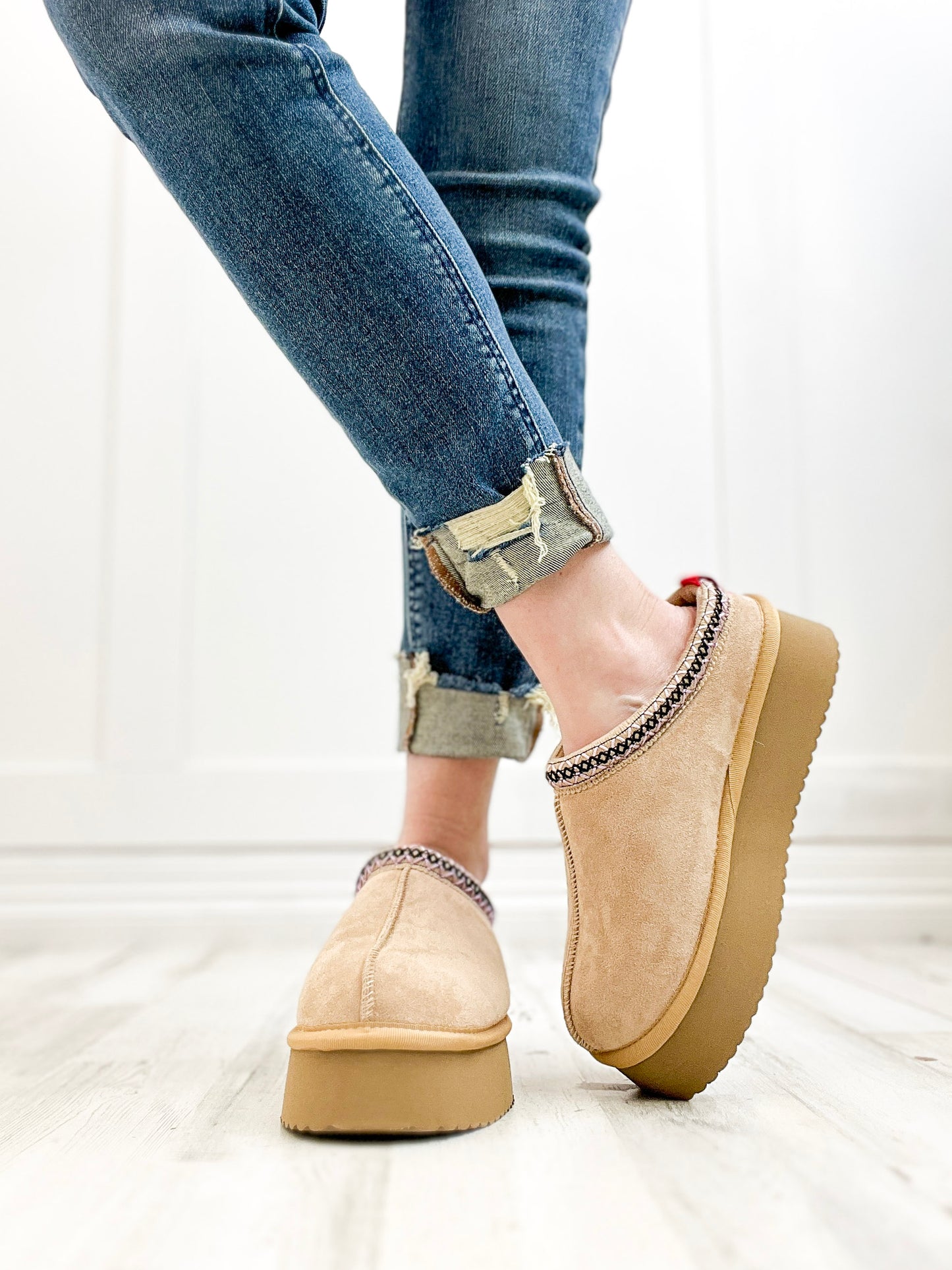 Corkys Pillow Talk Booties in Camel Faux Suede