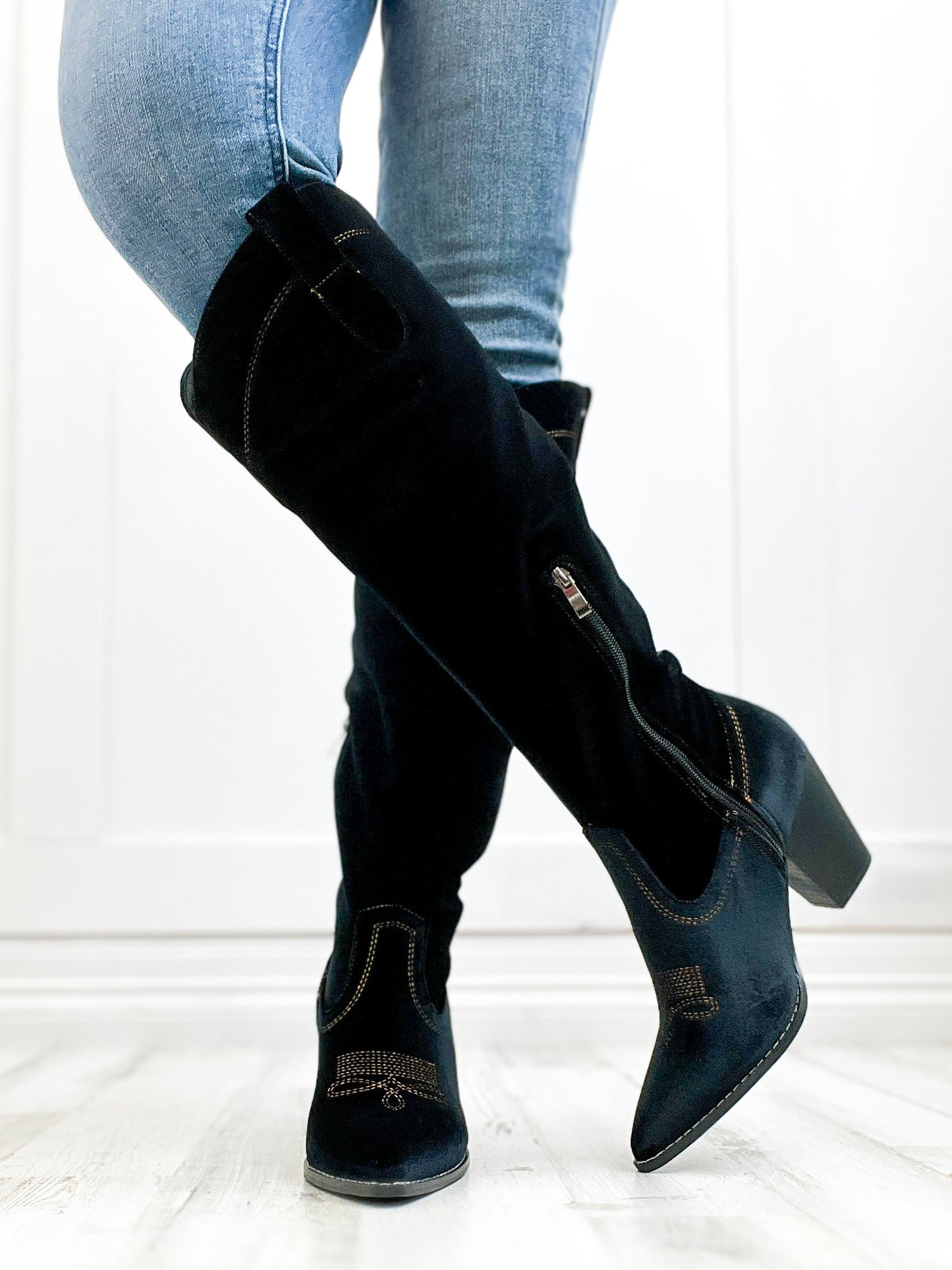 Corkys Unforgetable Boot In Black Velvet