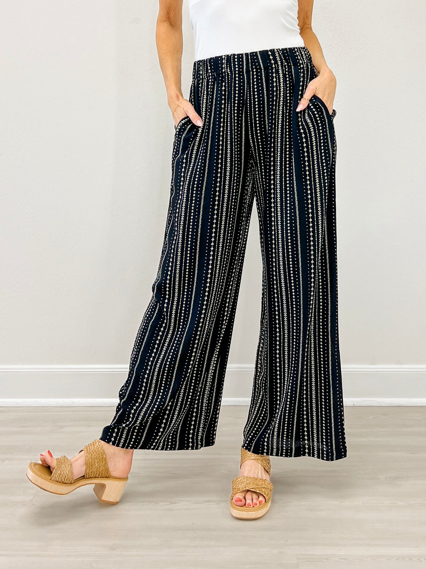 Flowy Wide Leg Printed Pants